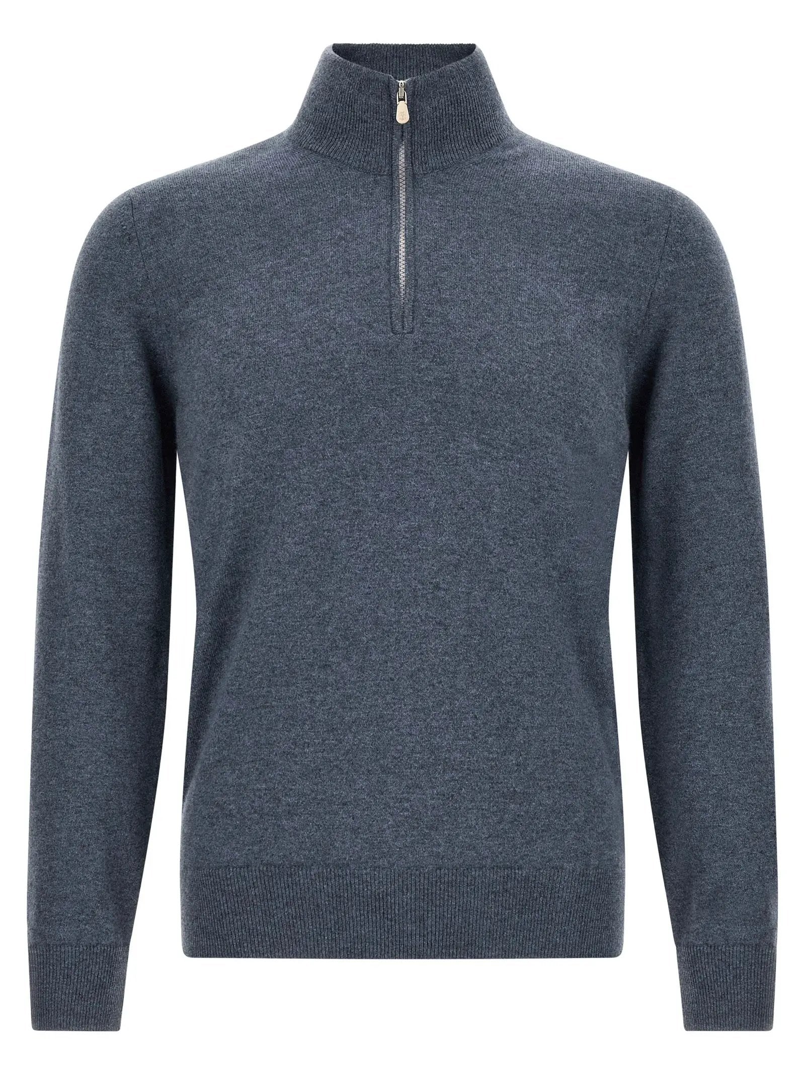 Brunello Cucinelli Blue Cashmere Cardigan