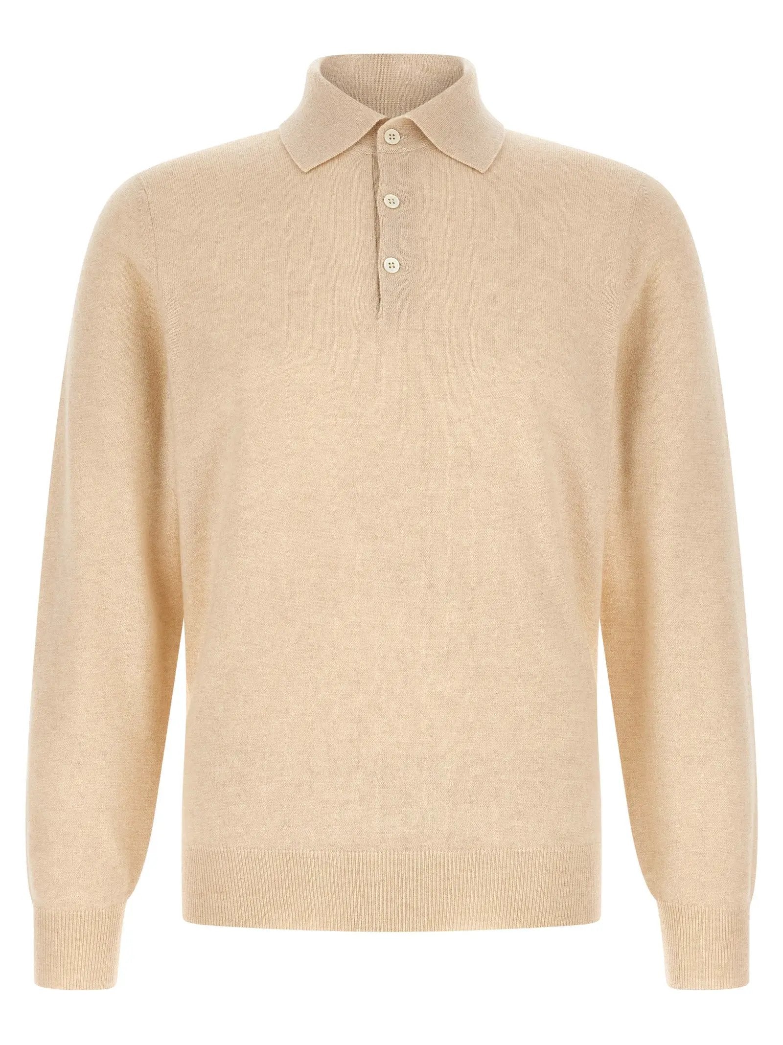 Brunello Cucinelli Polo en cachemire beige