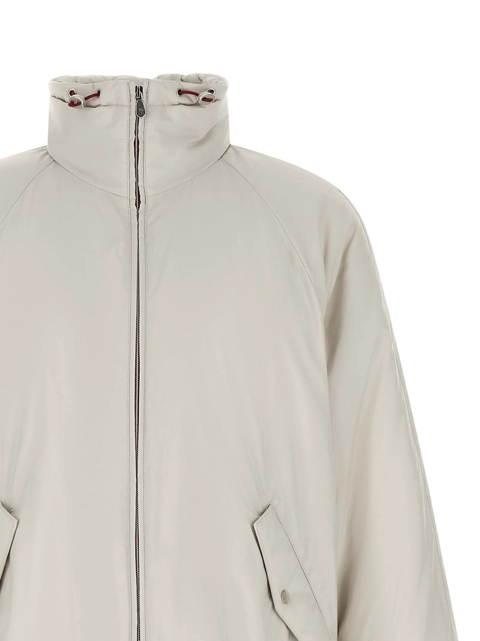 Brunello Cucinelli White Polyester Shell Jacket