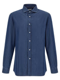 Brunello Cucinelli Blue Cotton Blouse