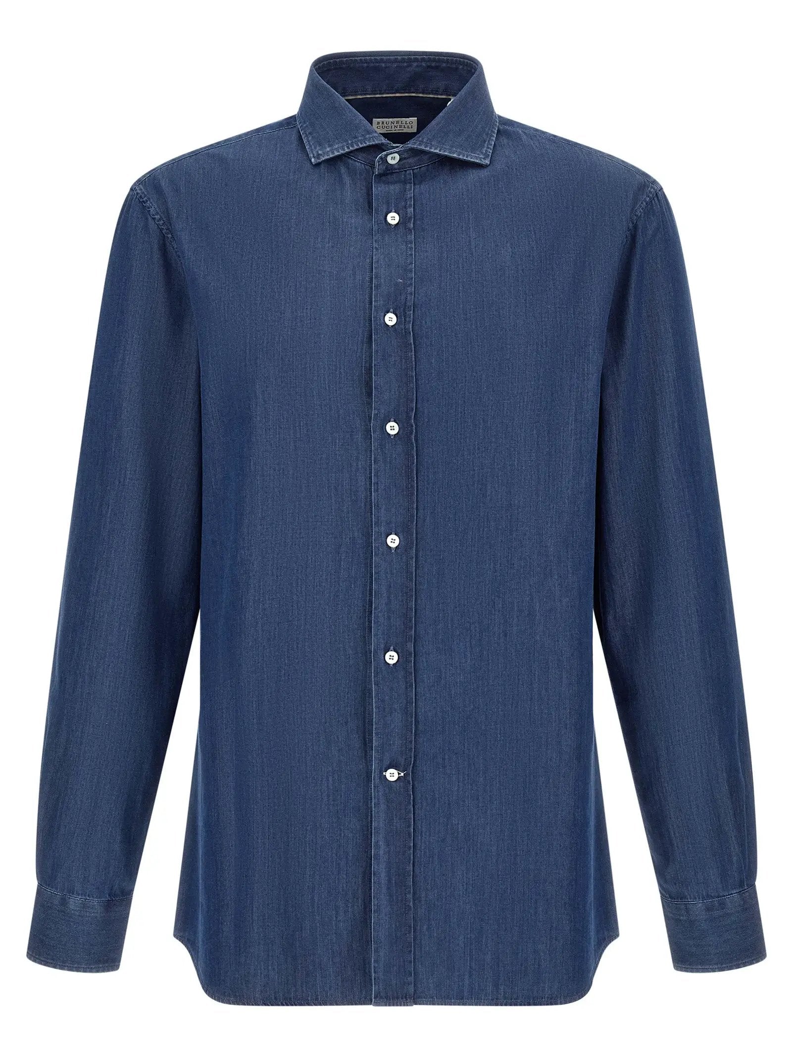 Brunello Cucinelli Blue Cotton Blouse