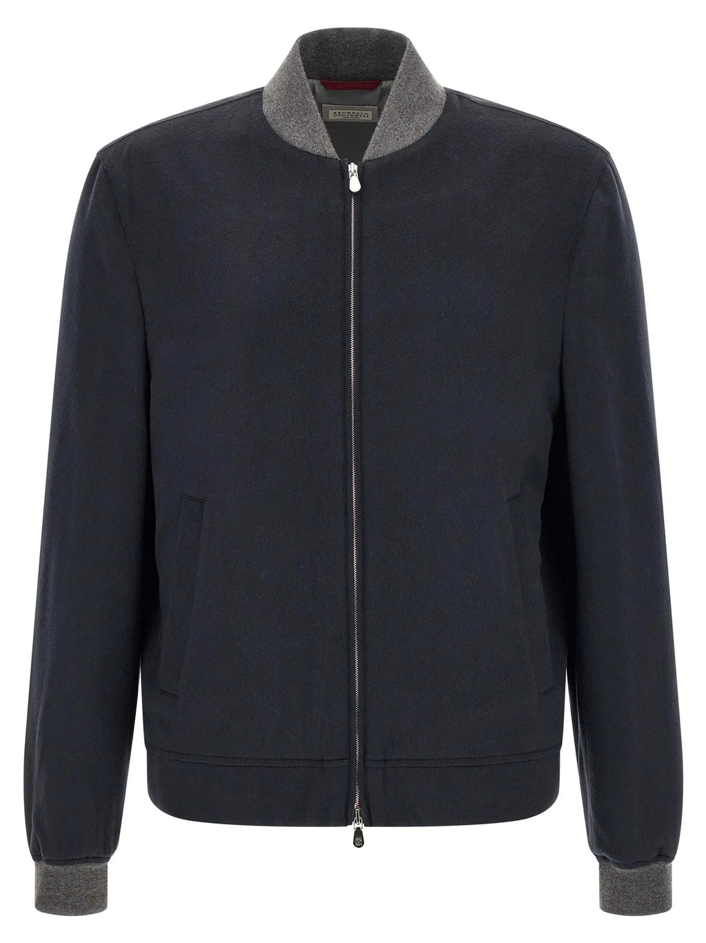 Brunello Cucinelli Blue Cashmere Bomber