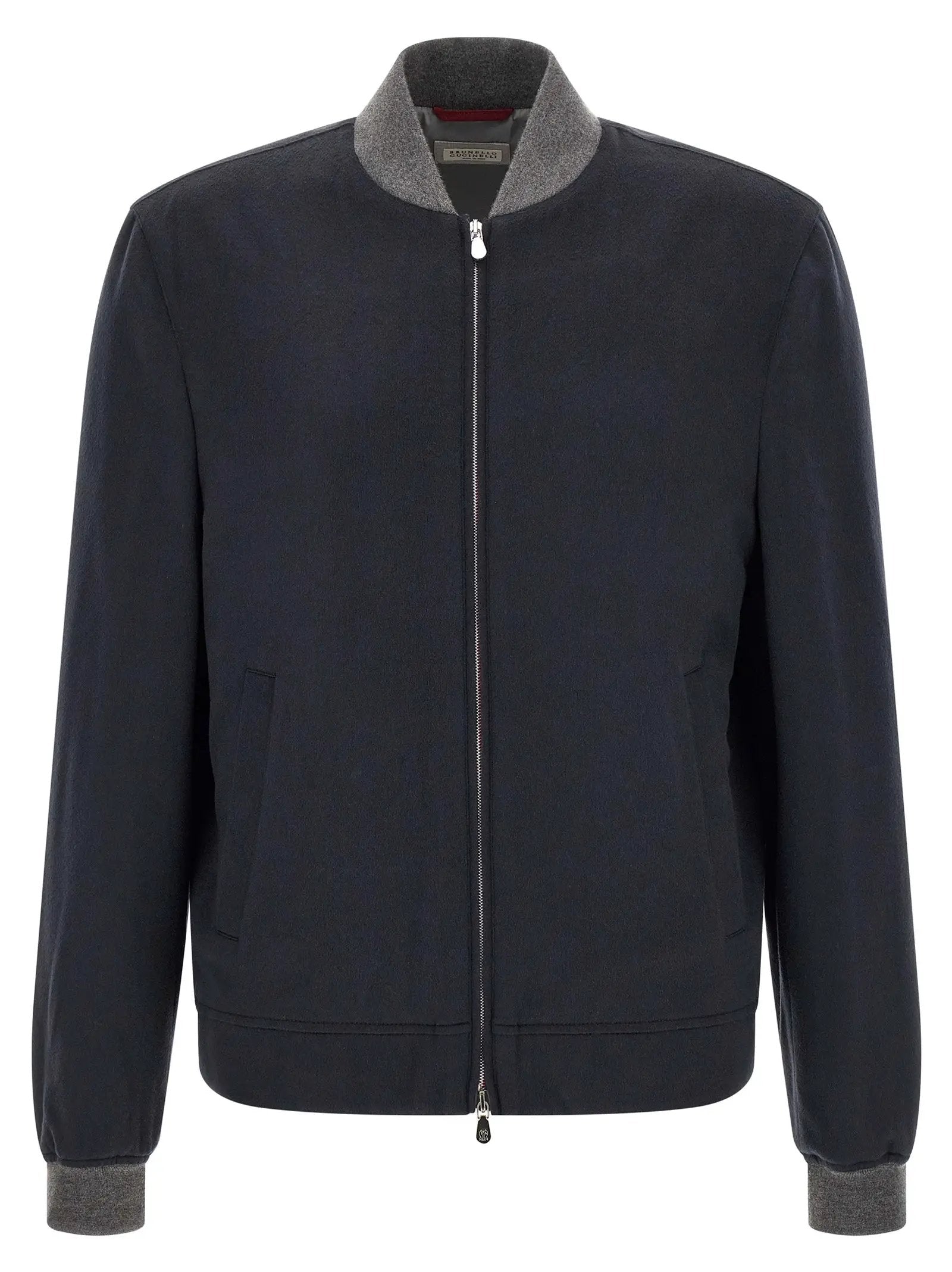 Brunello Cucinelli Blue Cashmere Bomber