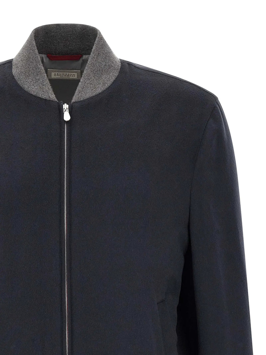 Brunello Cucinelli Blue Cashmere Bomber