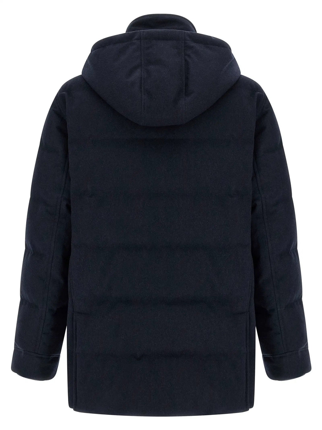 Parka en laine bleue Brunello Cucinelli