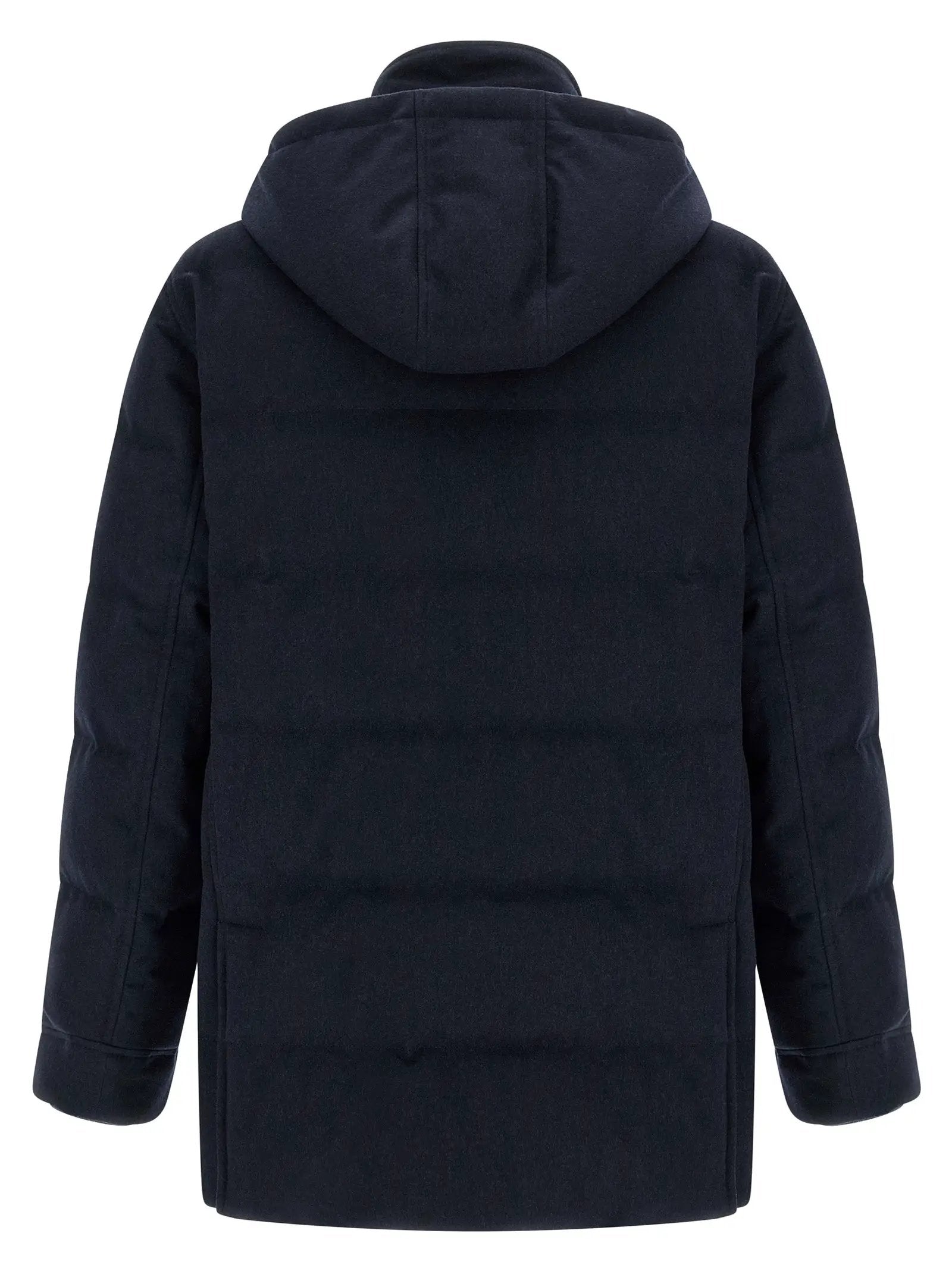 Parka en laine bleue Brunello Cucinelli