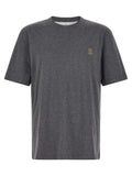 Brunello Cucinelli Gray Cotton T-Shirt