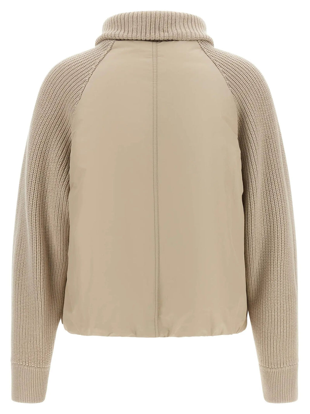 Brunello Cucinelli Beige Cotton Full-Length Jacket