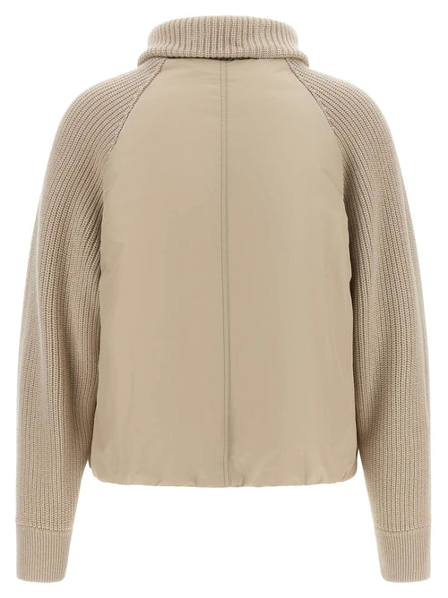 Veste longue Brunello Cucinelli en coton beige