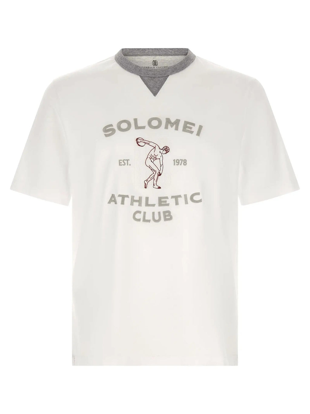 T-shirt en coton blanc Brunello Cucinelli
