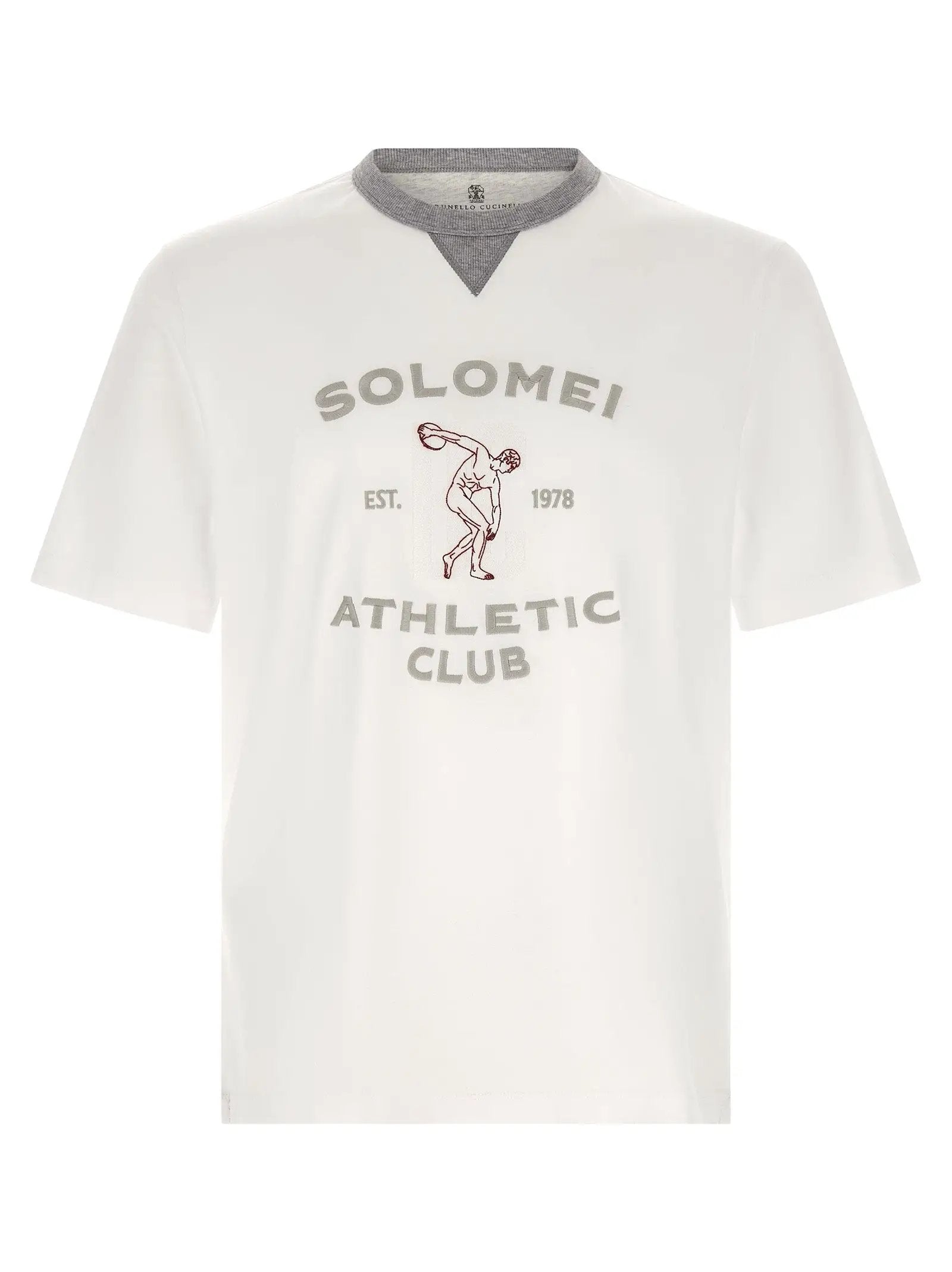 T-shirt en coton blanc Brunello Cucinelli