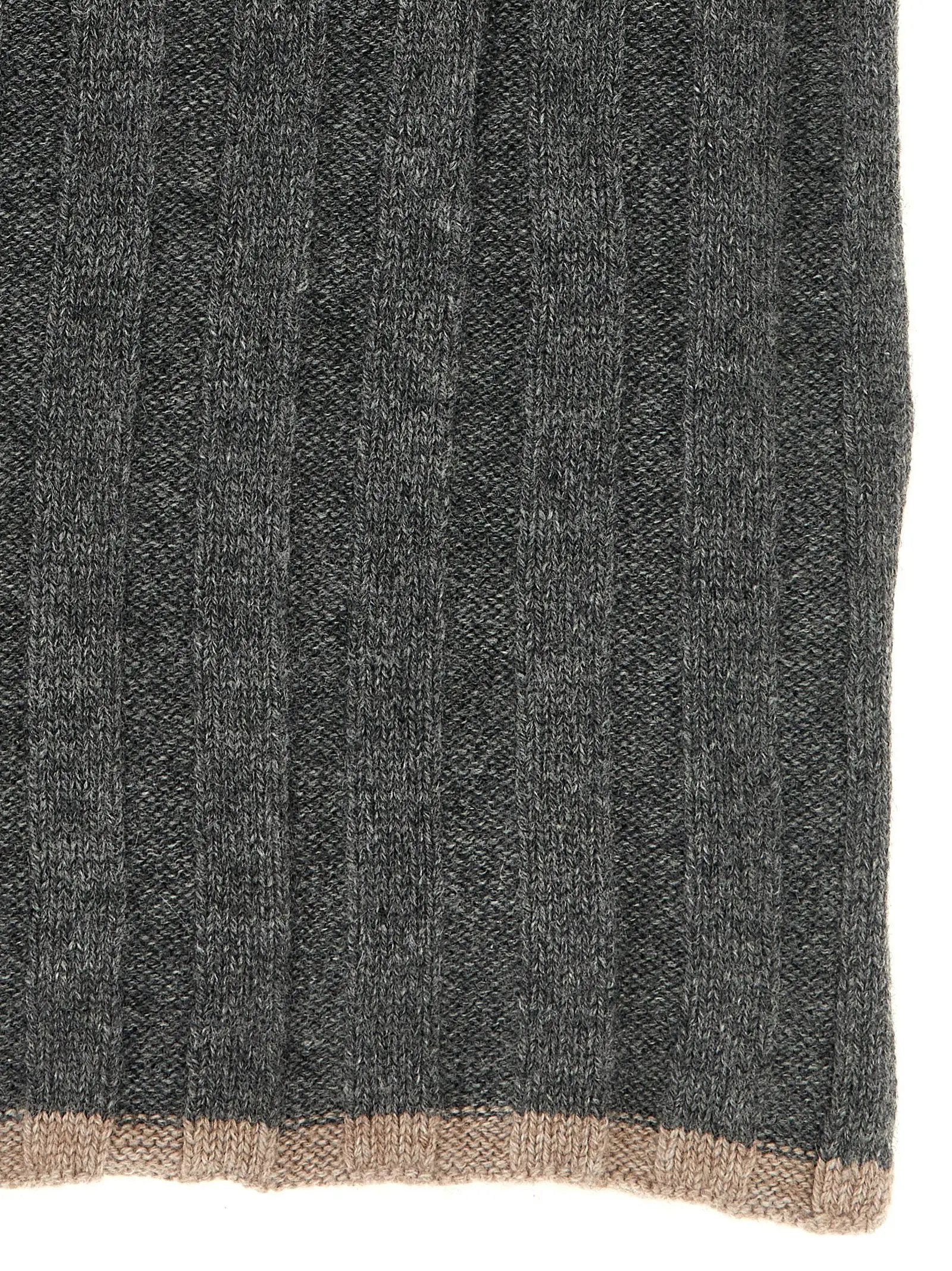 Brunello Cucinelli Gray Cashmere Scarf