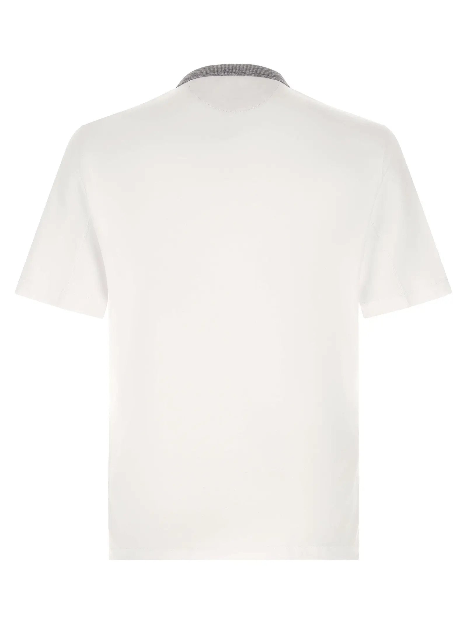 T-shirt en coton blanc Brunello Cucinelli