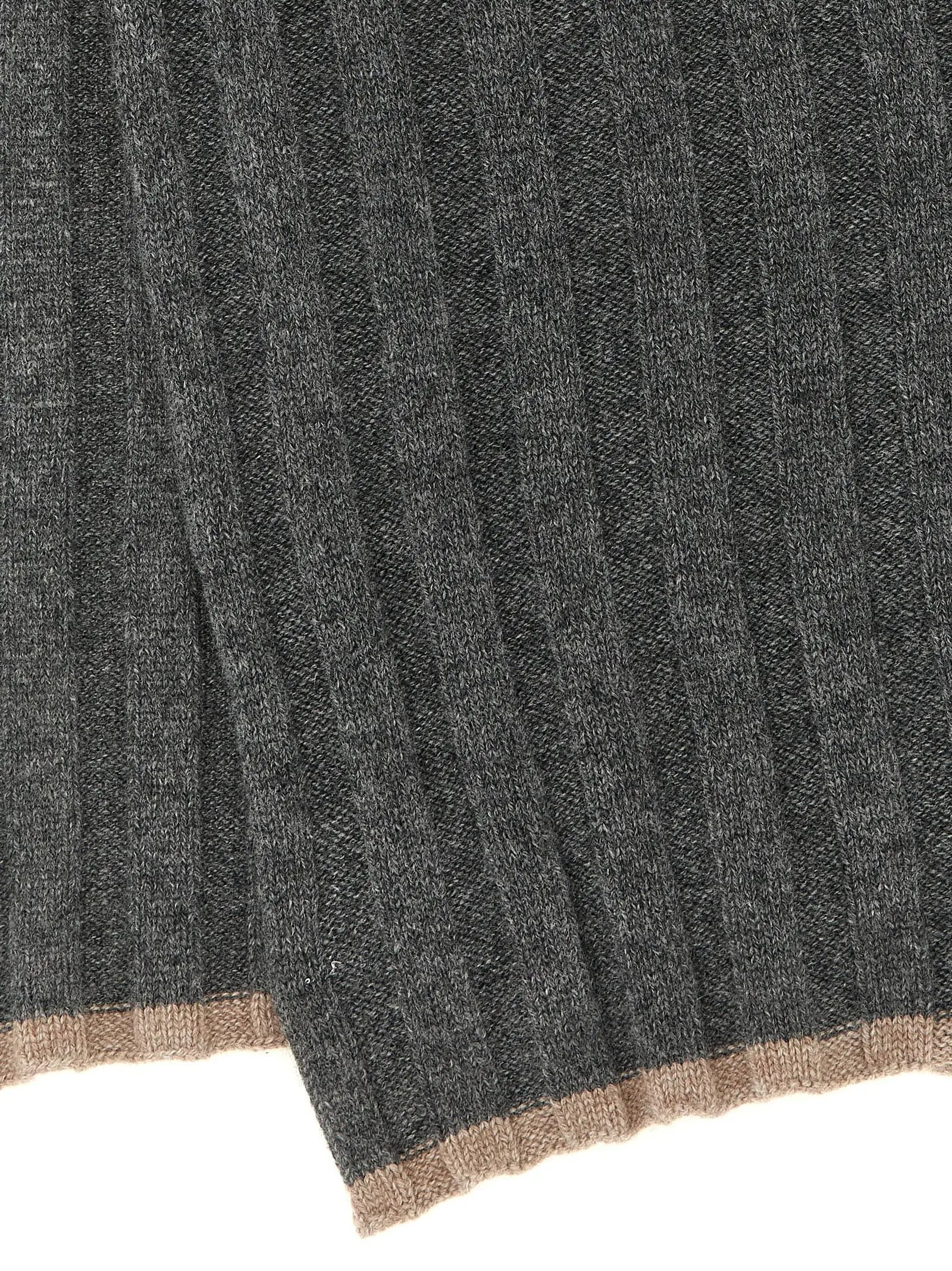 Brunello Cucinelli Gray Cashmere Scarf