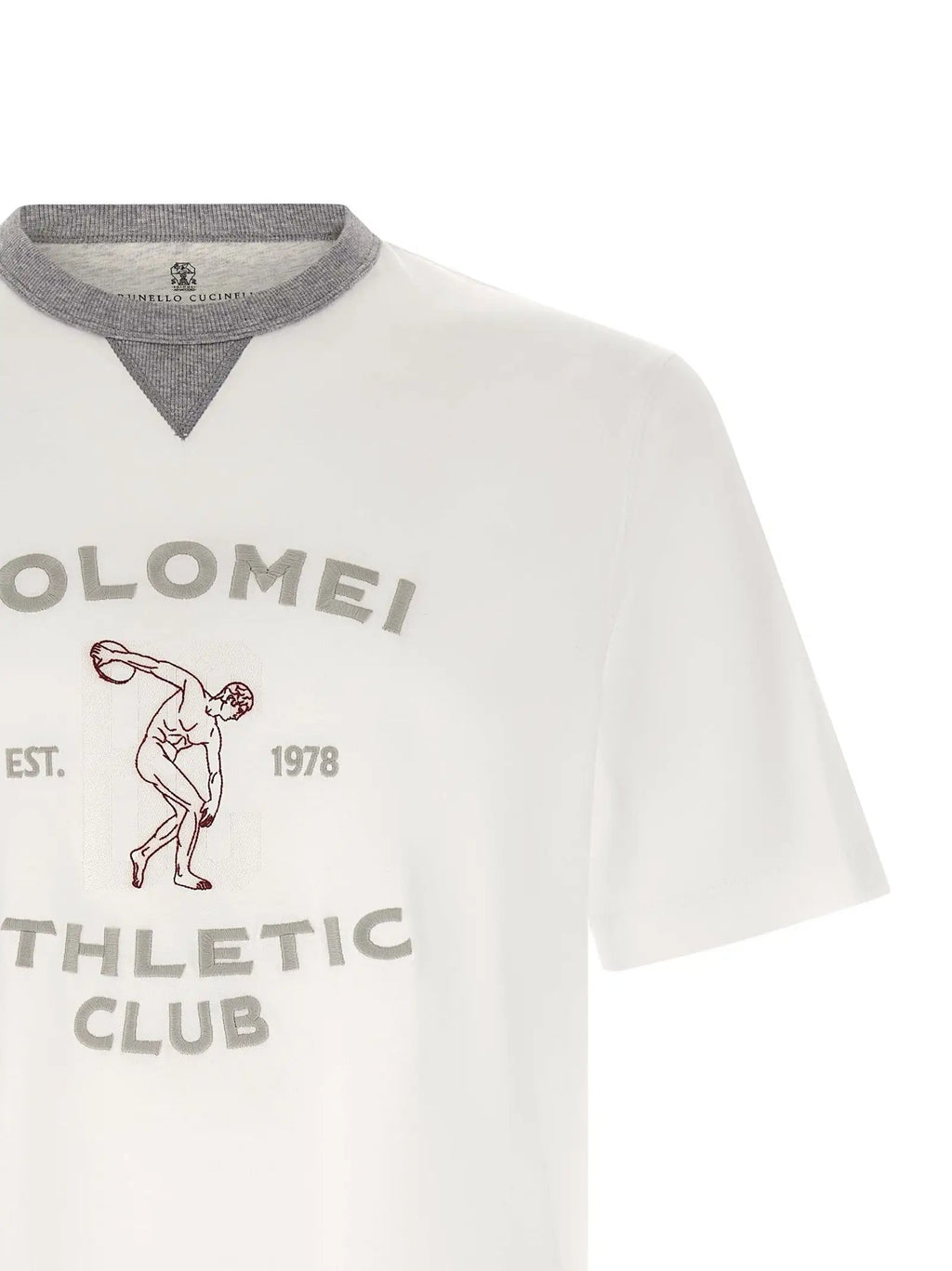 T-shirt en coton blanc Brunello Cucinelli