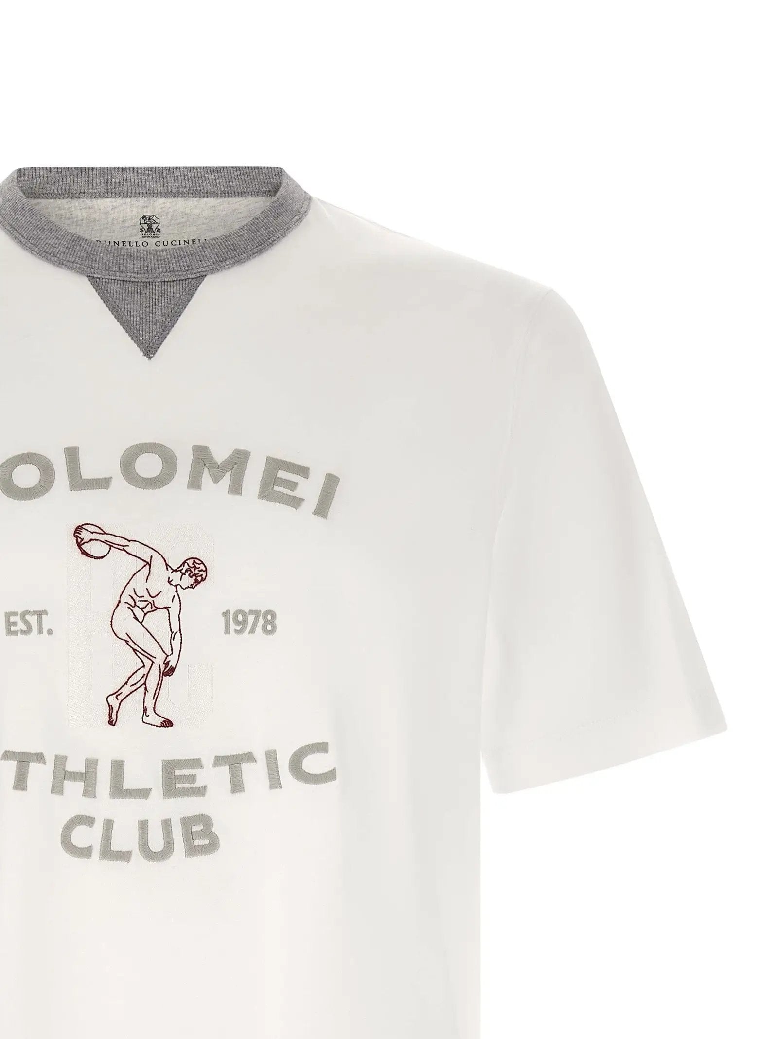 T-shirt en coton blanc Brunello Cucinelli
