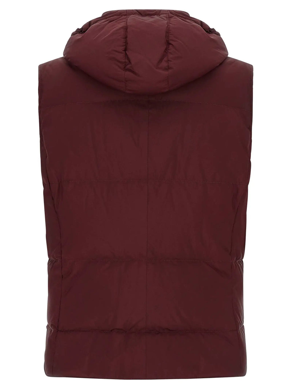 Veste sans manches en polyester bordeaux Brunello Cucinelli