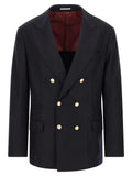 Brunello Cucinelli Blue Virgin Wool Blazer