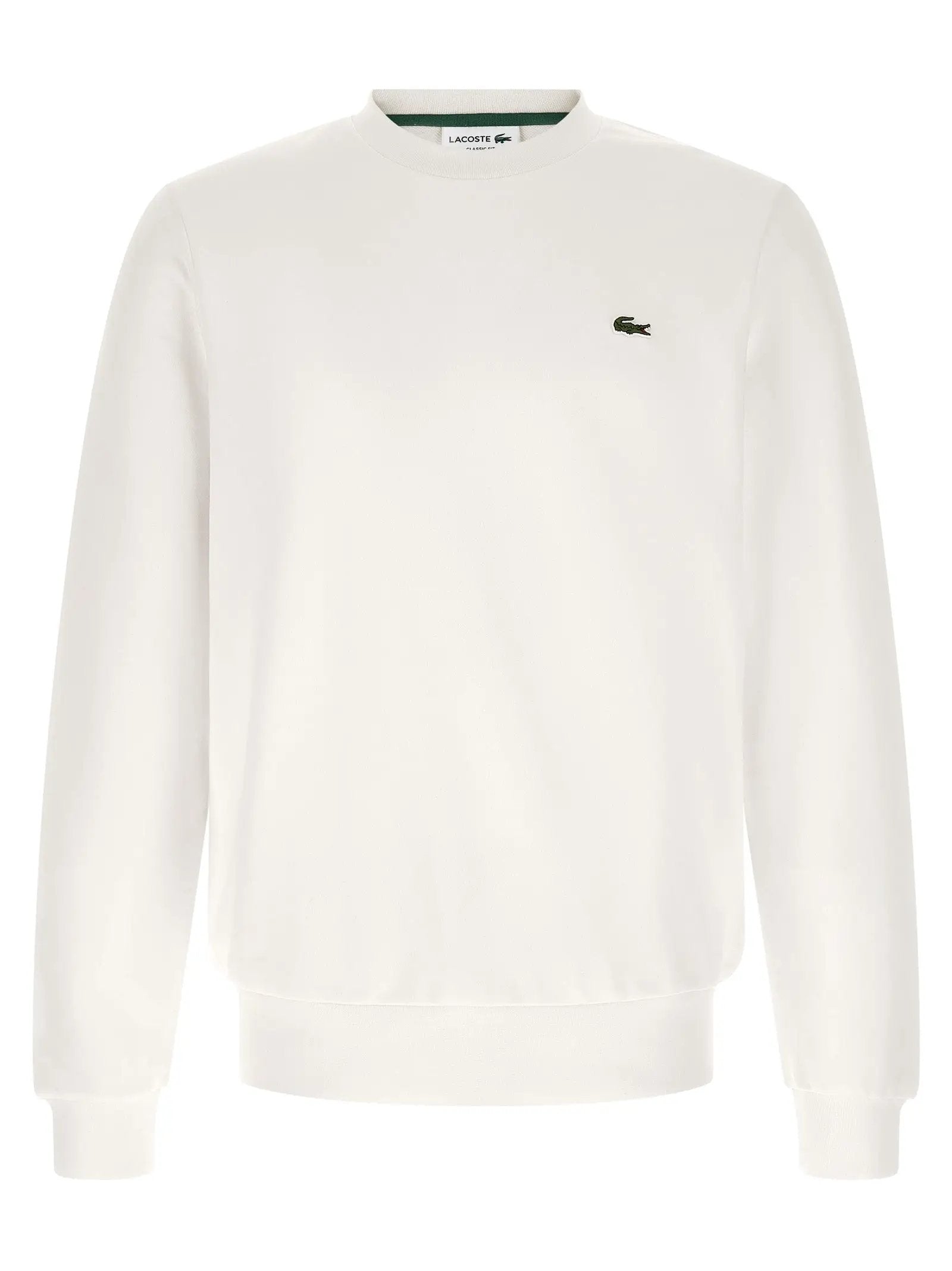 Lacoste White Cotton Sweatshirt