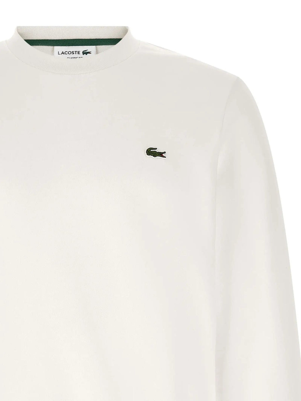 Lacoste White Cotton Sweatshirt