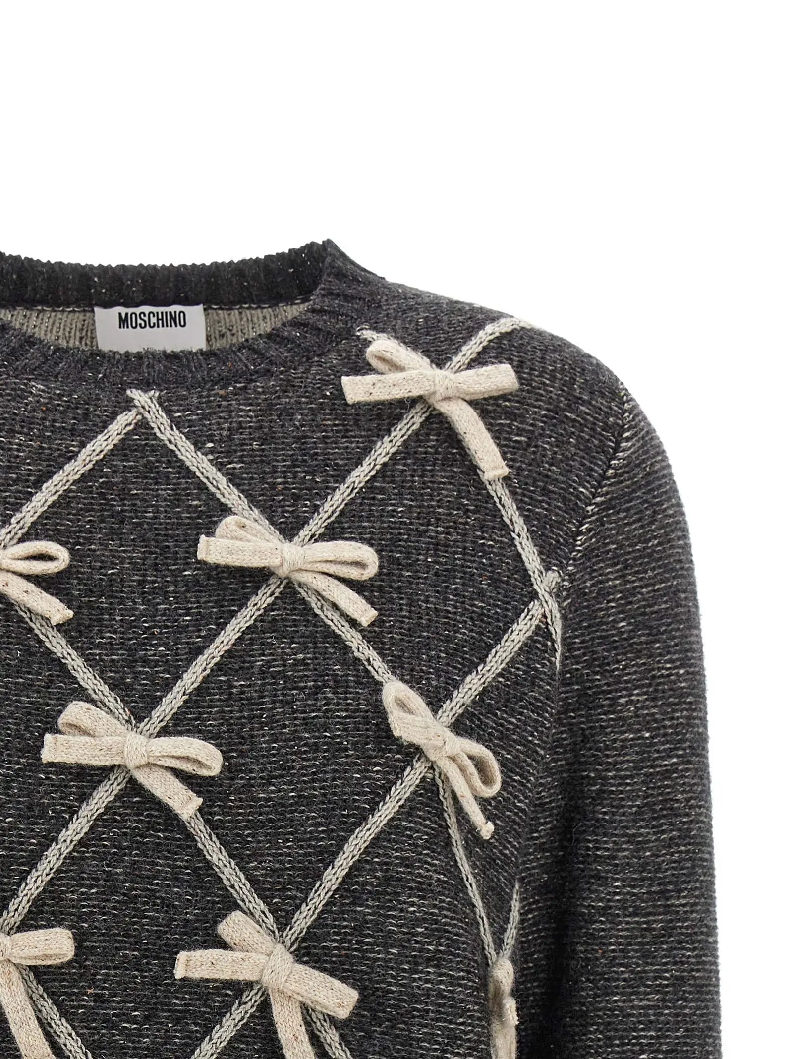 Moschino Gray Wool Cardigan