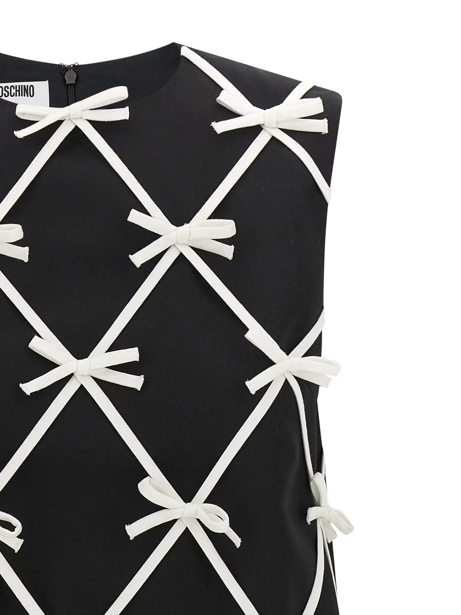 Moschino Bicolor Virgin Wool Short Dress