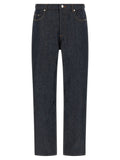 A.P.C. Blue Cotton Relaxed Fit Jeans