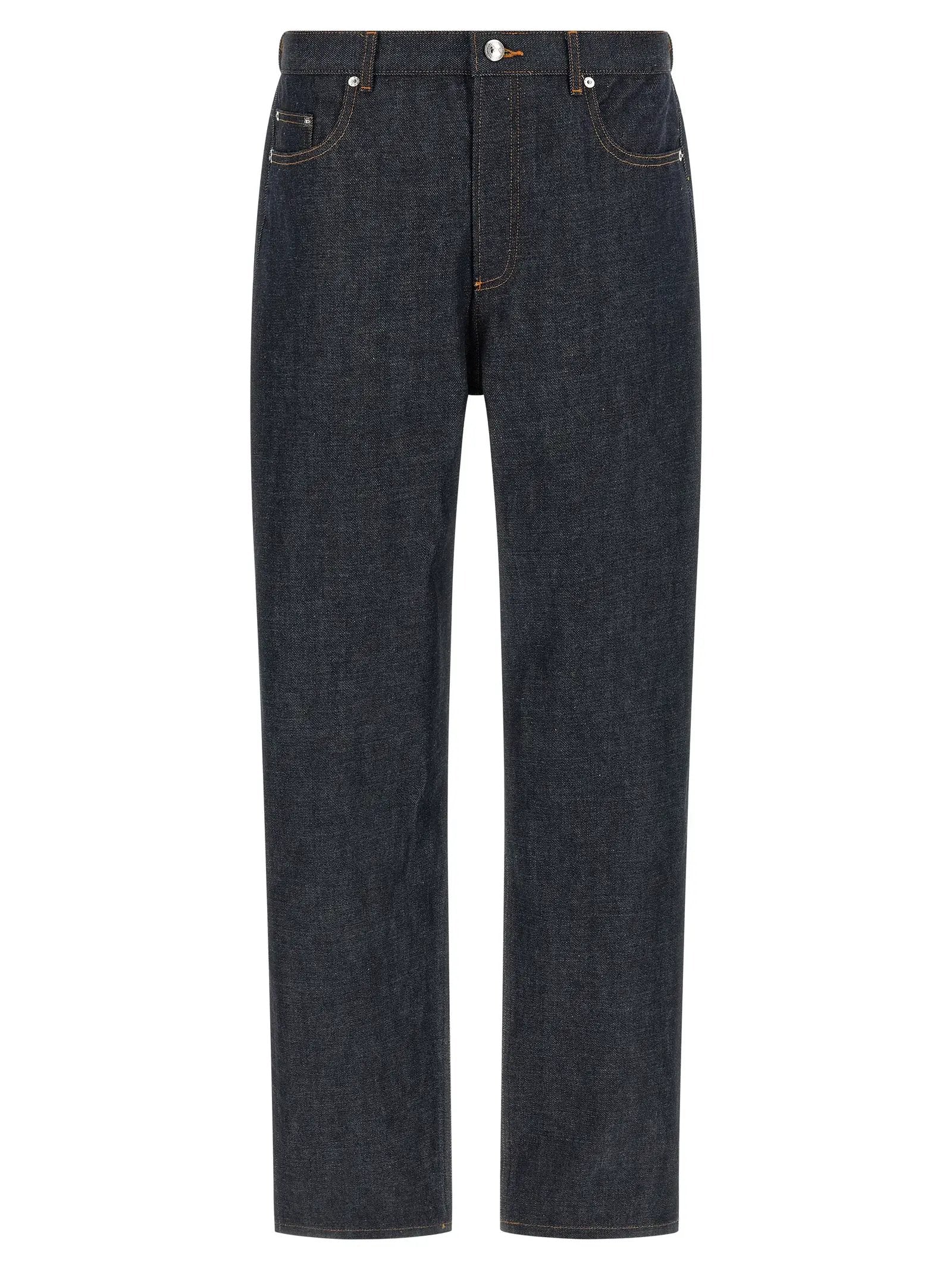 A.P.C. Blue Cotton Relaxed Fit Jeans