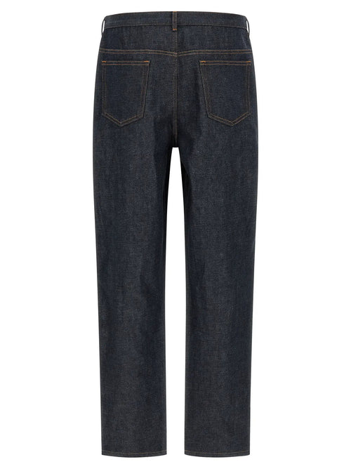 A.P.C. Blue Cotton Relaxed Fit Jeans