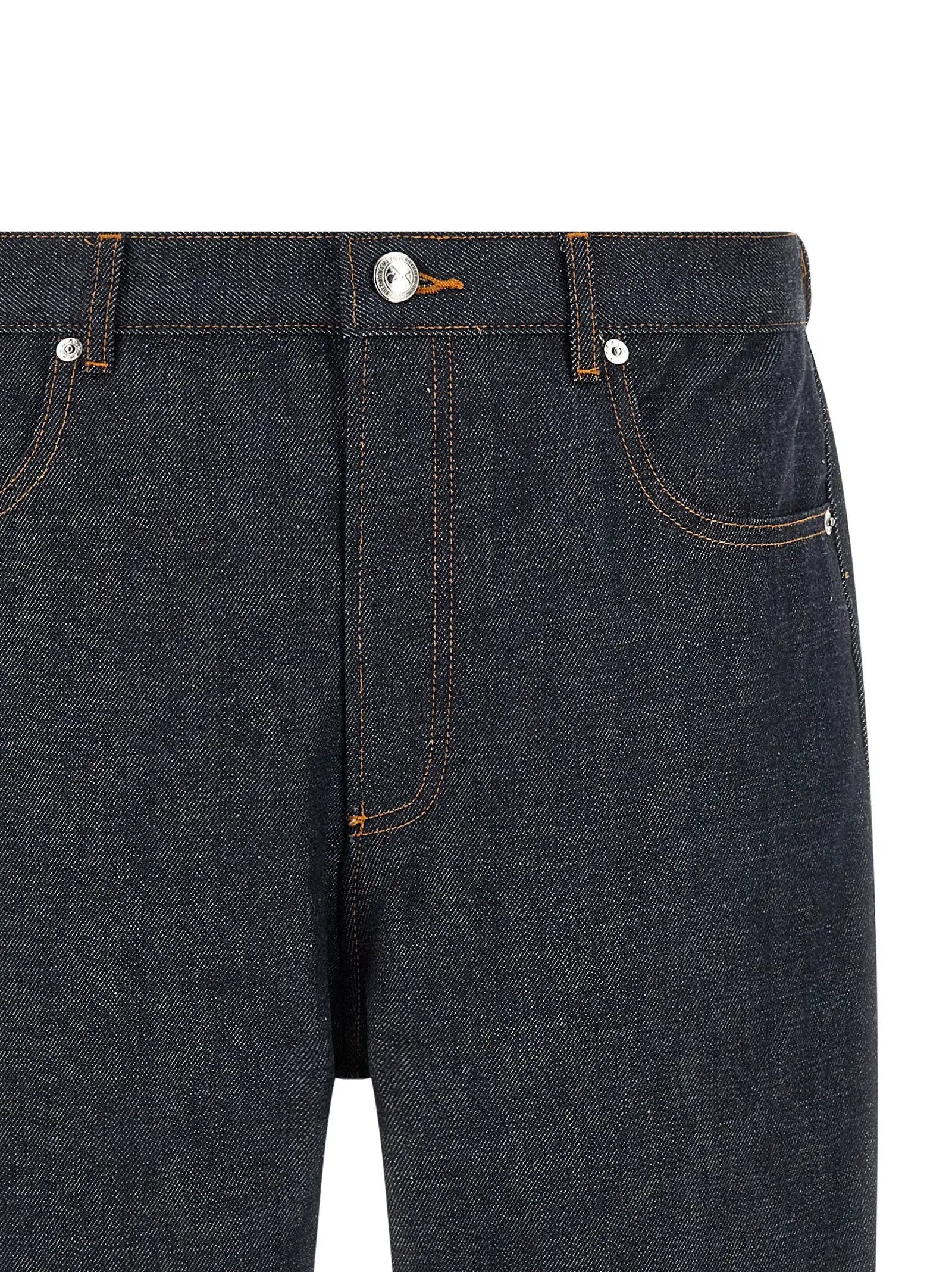 A.P.C. Blue Cotton Relaxed Fit Jeans