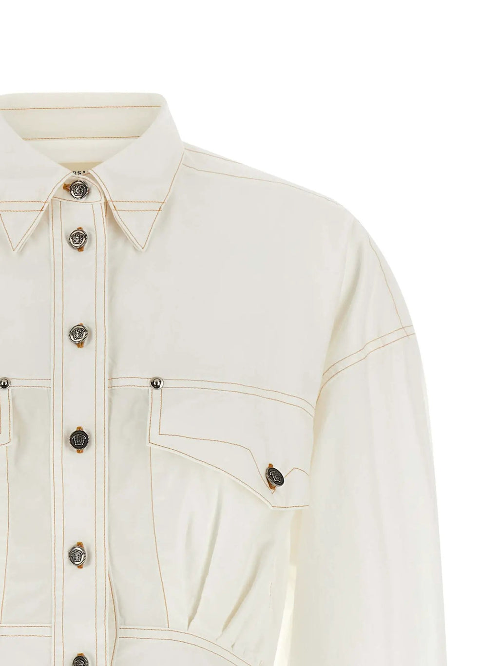 Versace White Cotton Short Dress