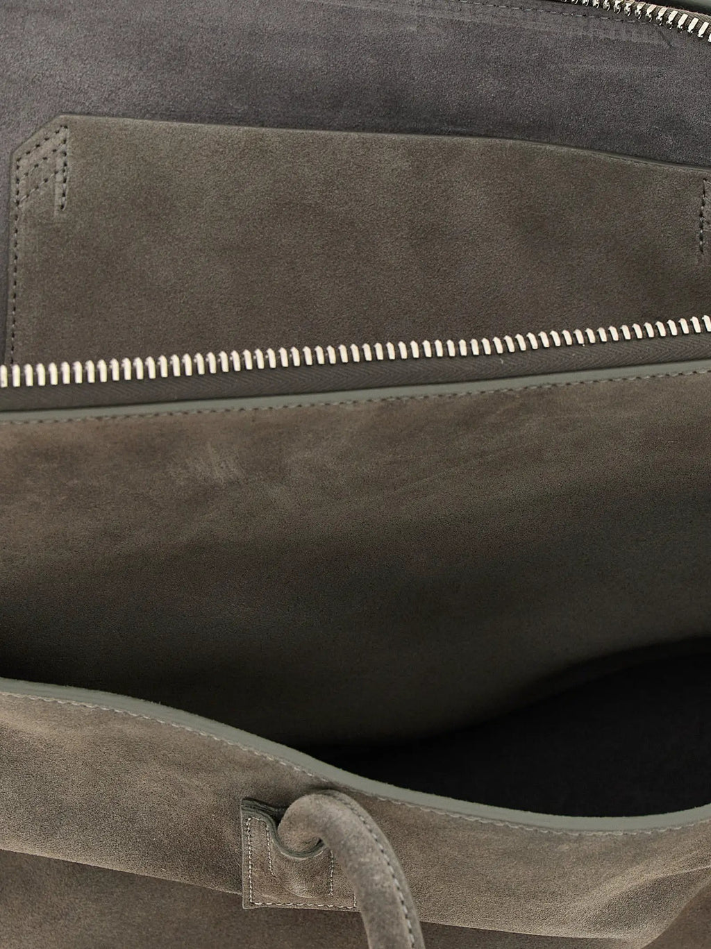 Le sac porté épaule The Attico en cuir de vachette gris
