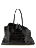 The Attico Brown Bovine Leather Shoulder Bag