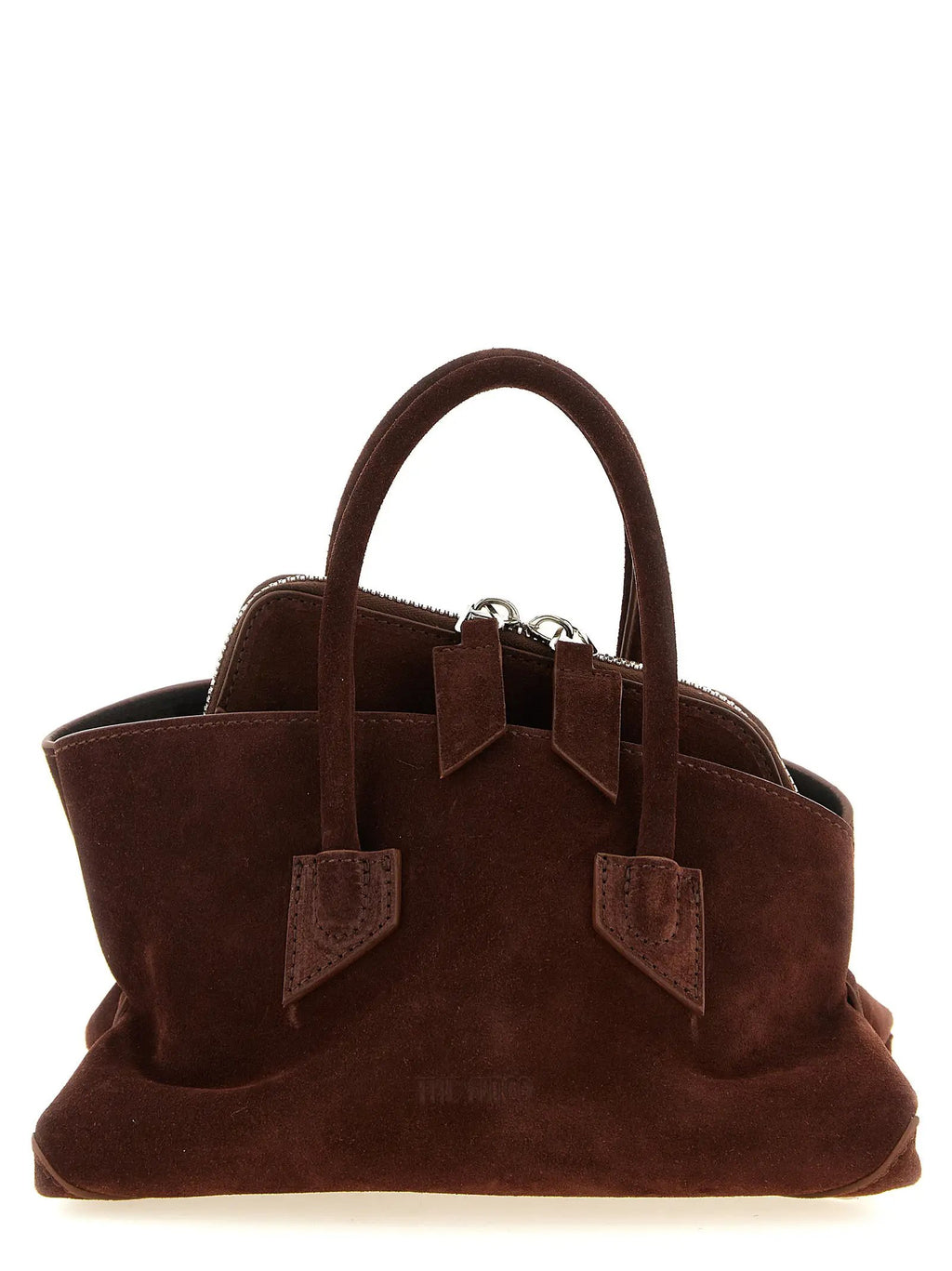 Sac à main The Attico en cuir de bovin marron