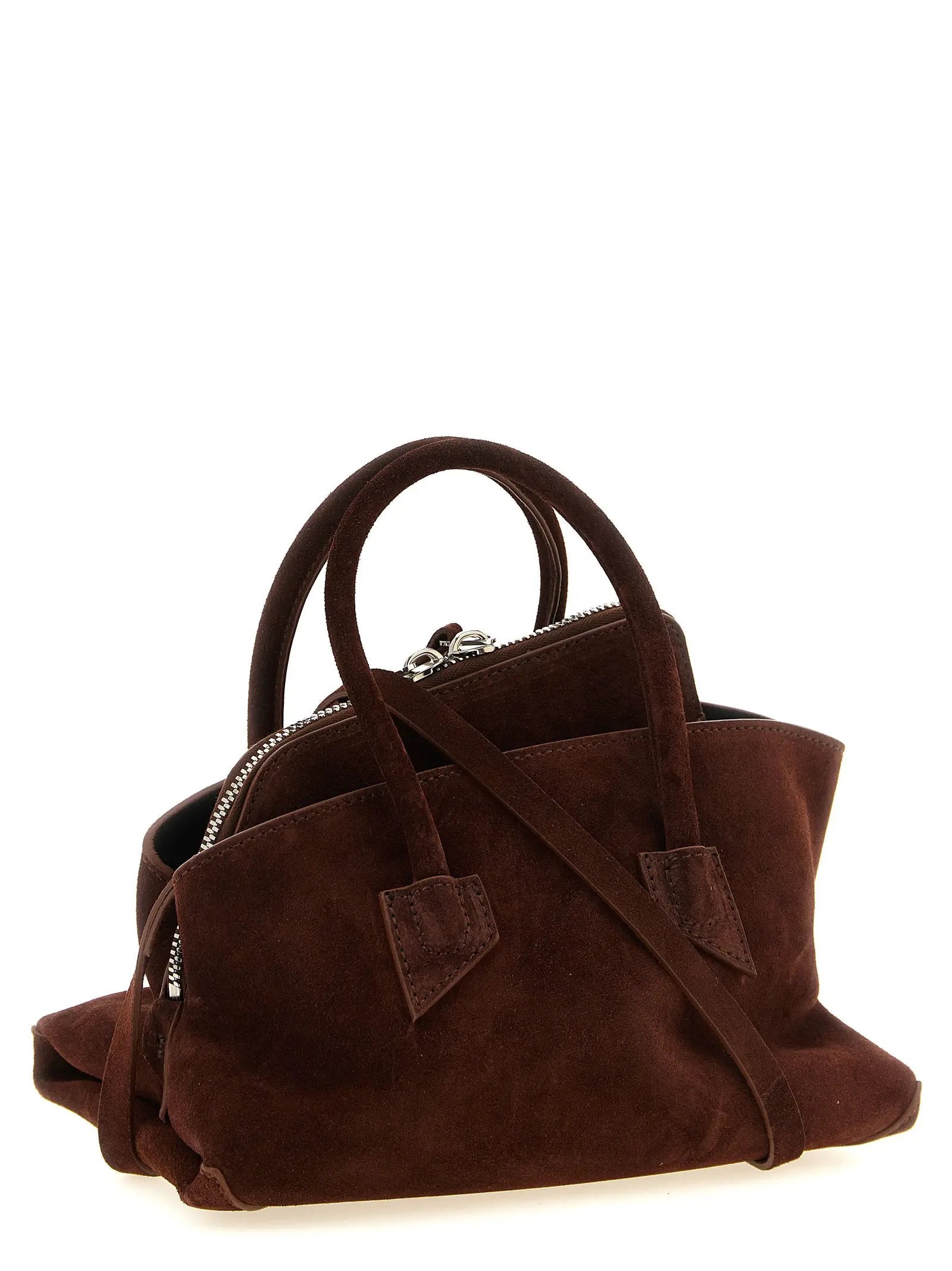 Sac à main The Attico en cuir de bovin marron