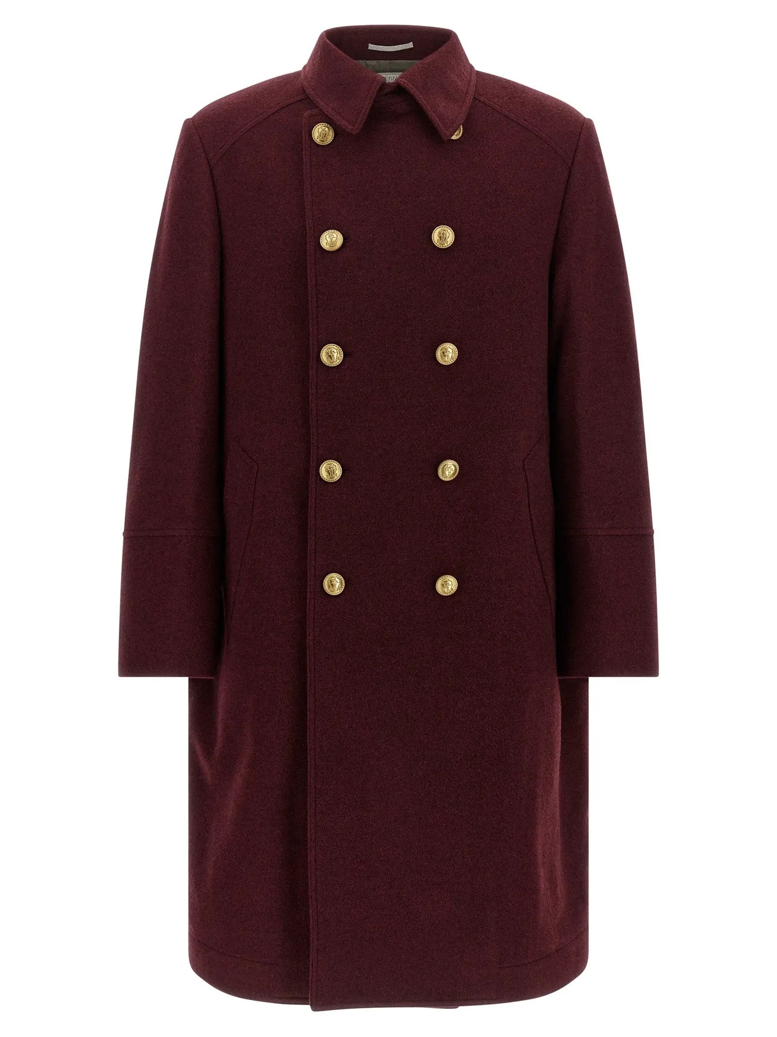 Brunello Cucinelli Bordeaux Cashmere Coat