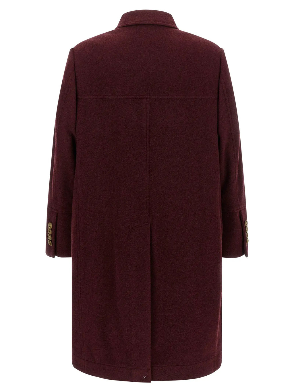 Brunello Cucinelli Bordeaux Cashmere Coat