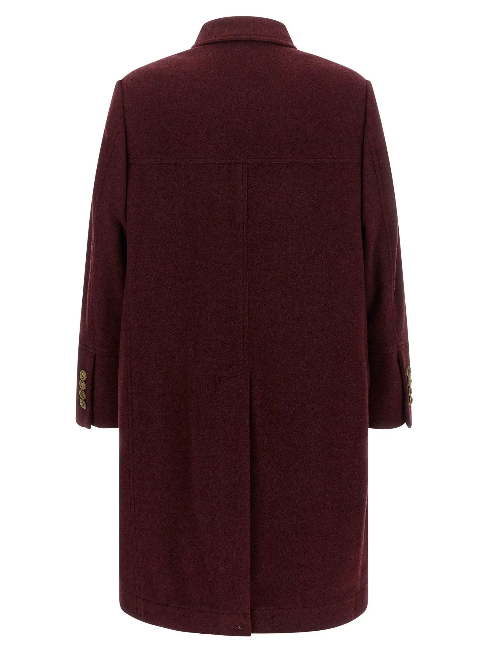 Brunello Cucinelli Bordeaux Cashmere Coat