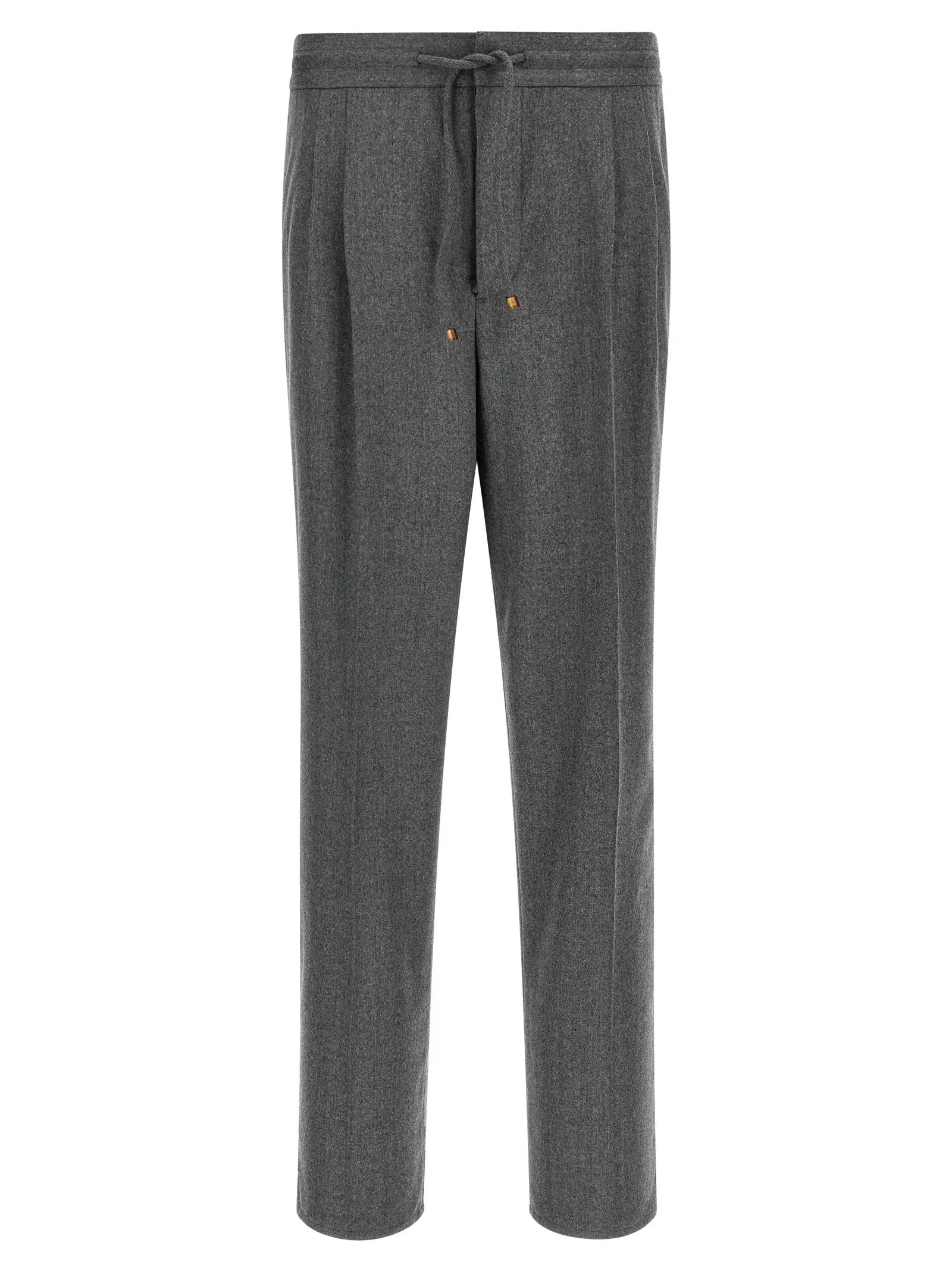 Brunello Cucinelli Gray Virgin Wool Casual Pants