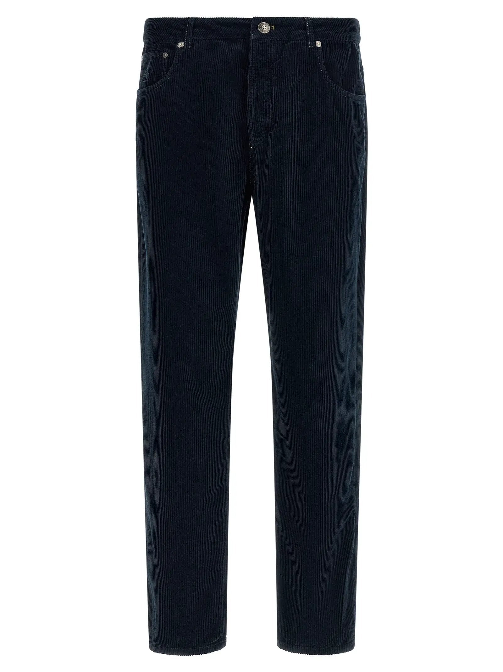 Brunello Cucinelli Blue Cotton Casual Pants