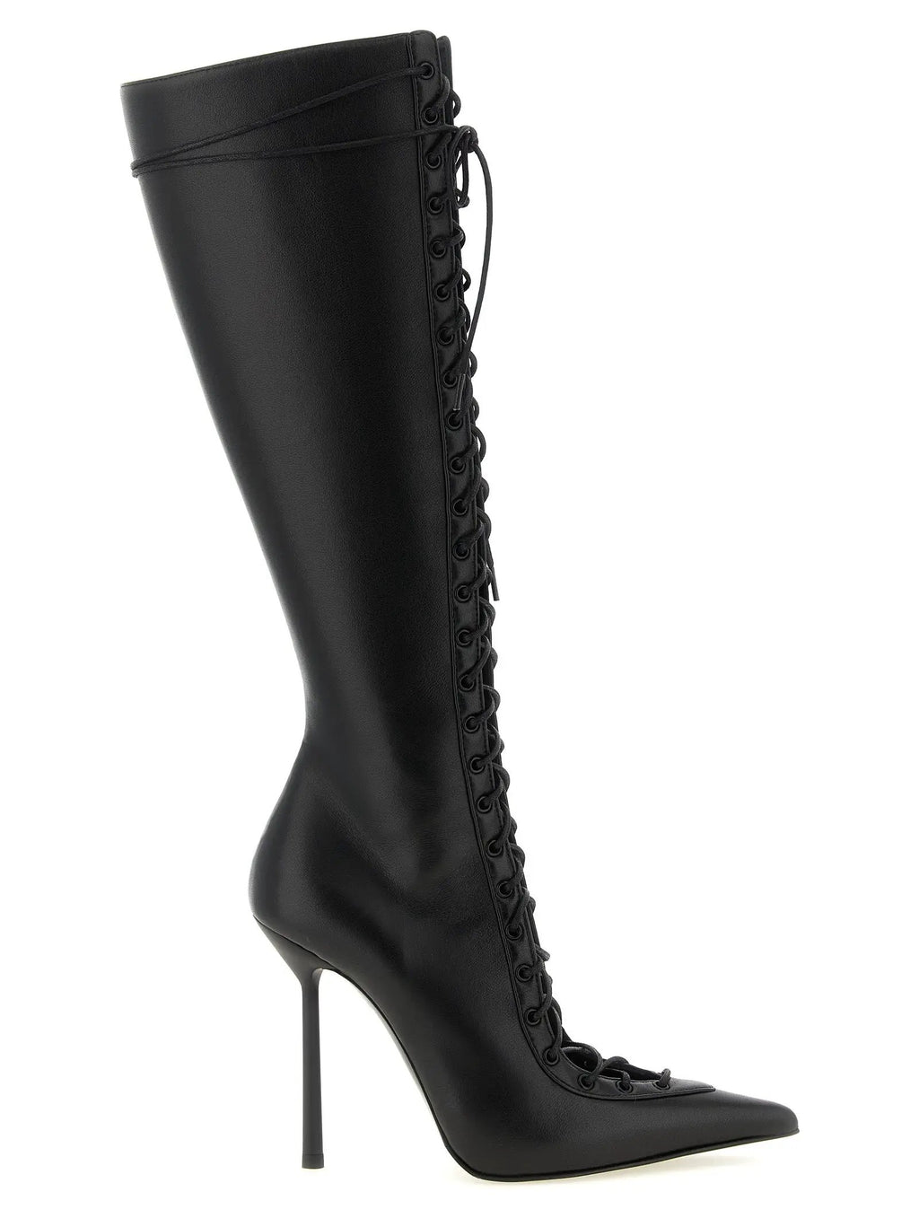 LE SILLA Cuissardes en cuir d'agneau noir