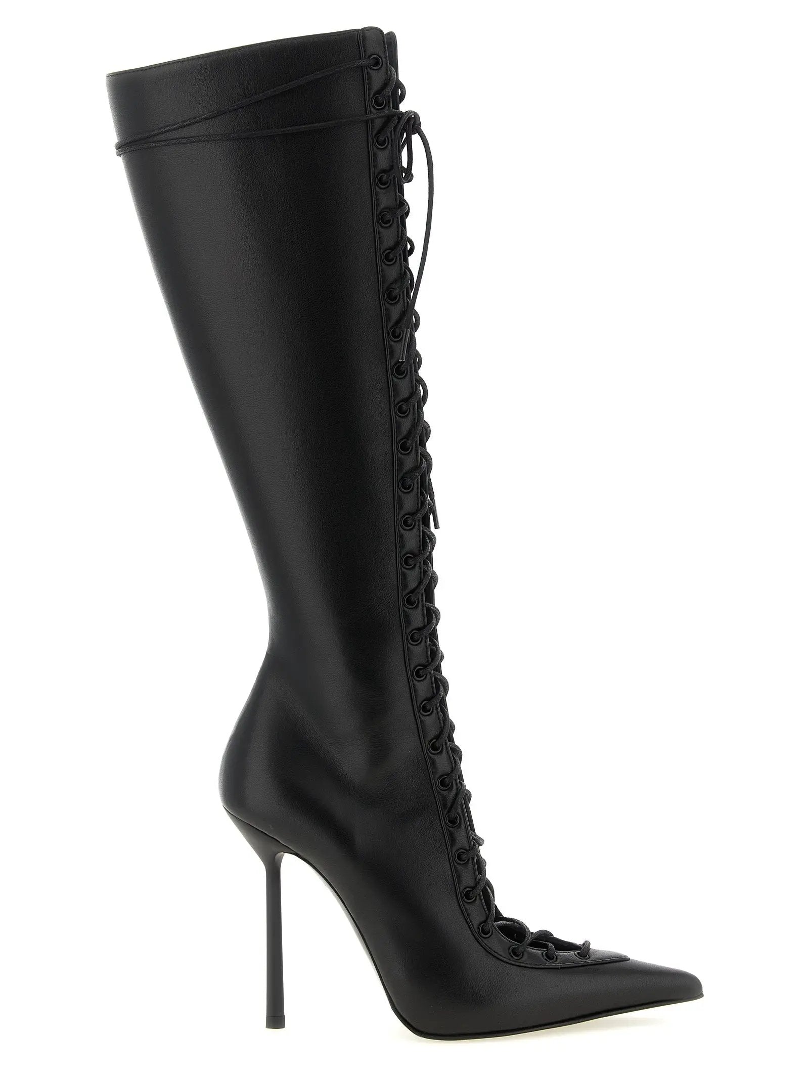 LE SILLA Cuissardes en cuir d'agneau noir
