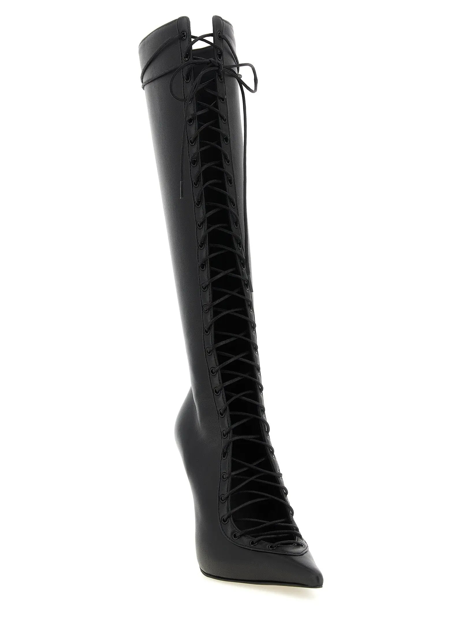 LE SILLA Cuissardes en cuir d'agneau noir