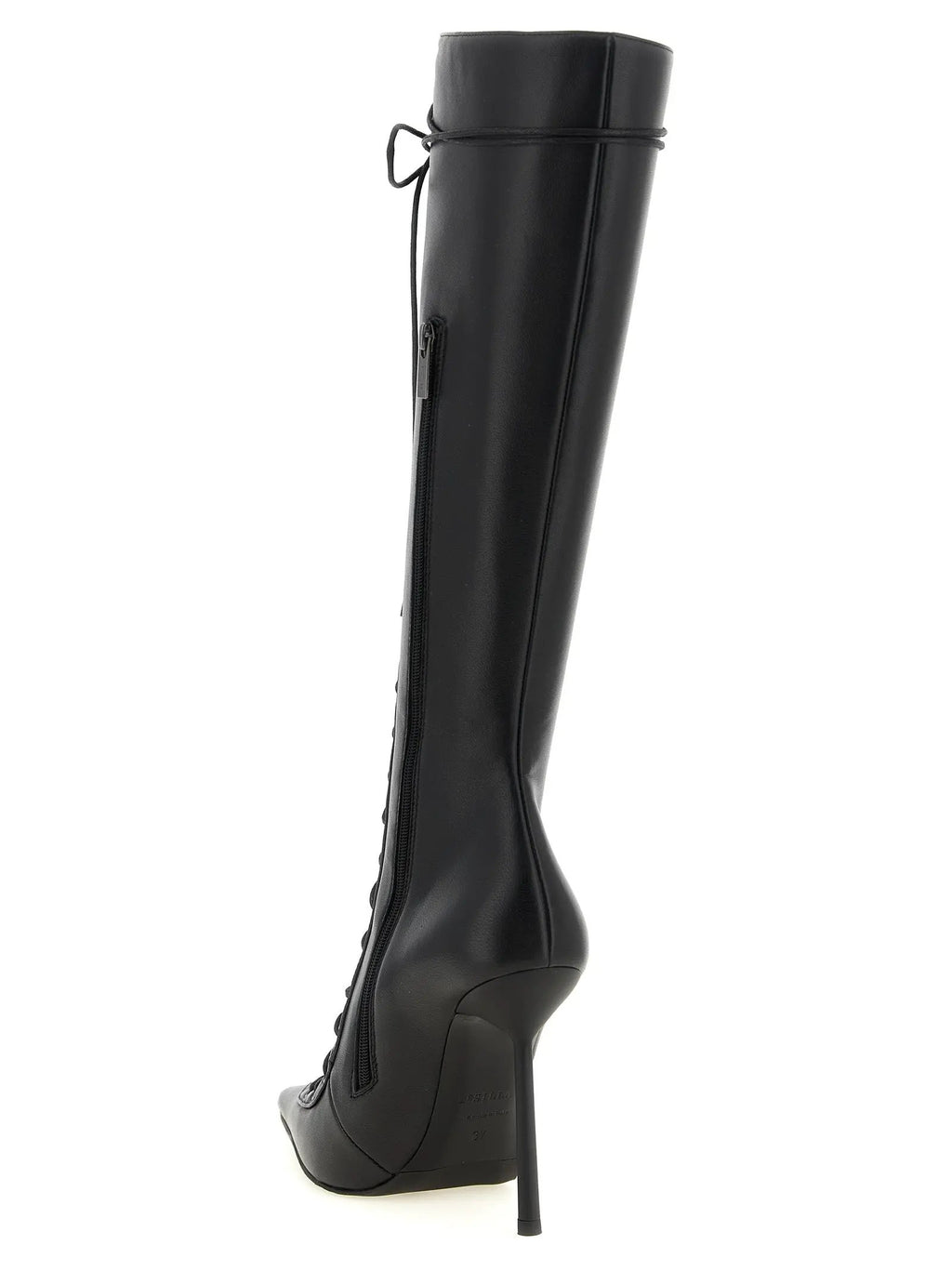 LE SILLA Cuissardes en cuir d'agneau noir