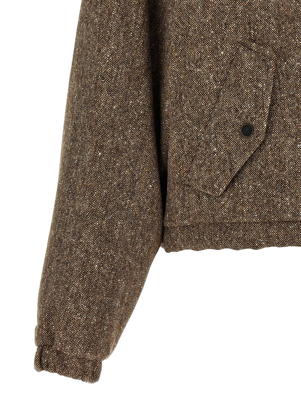 Veste longue Brunello Cucinelli marron en laine vierge