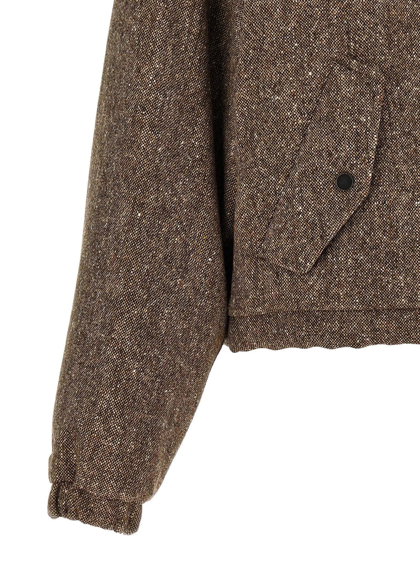 Veste longue Brunello Cucinelli marron en laine vierge