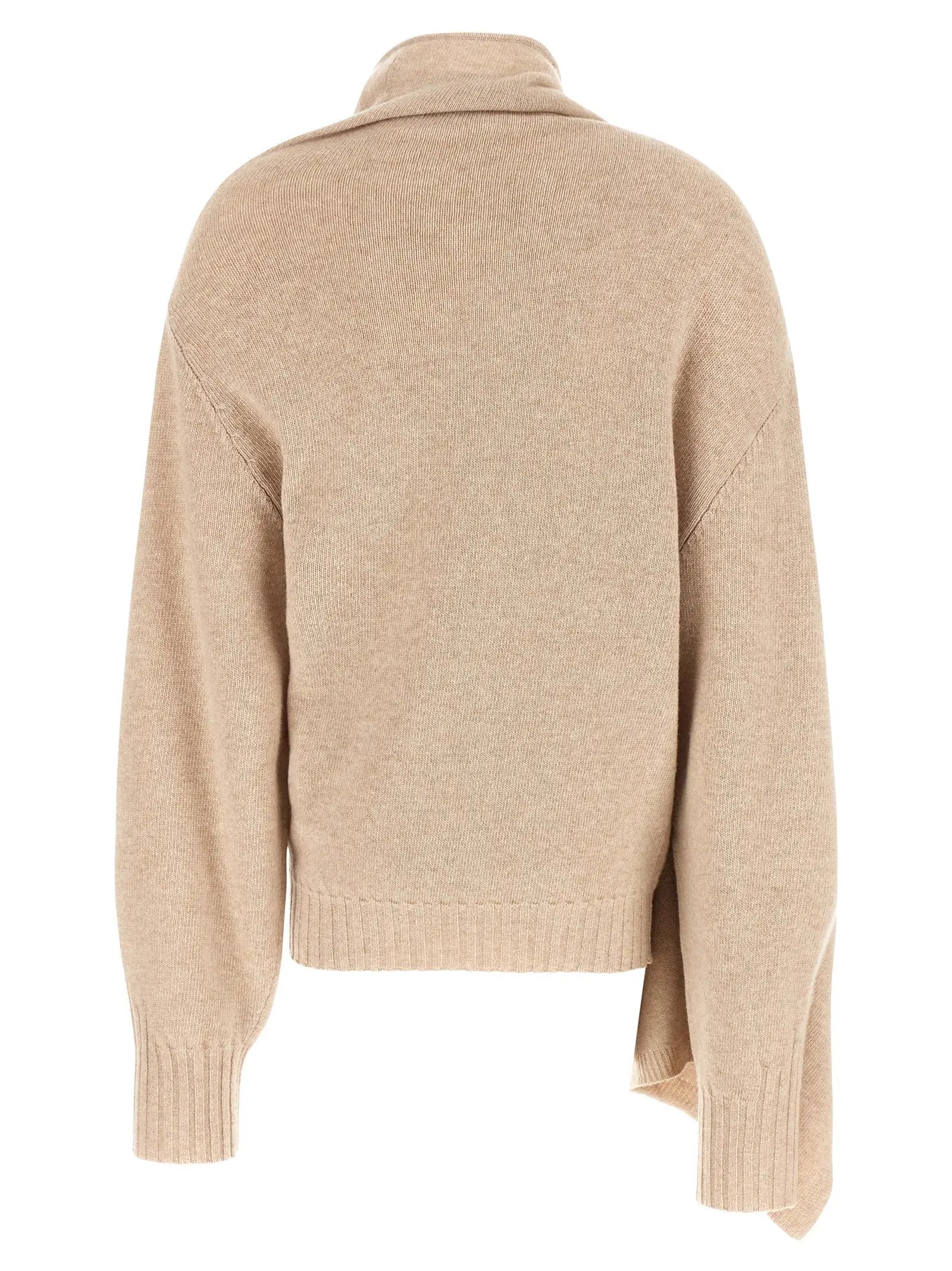 The Attico Beige Cashmere Cardigan