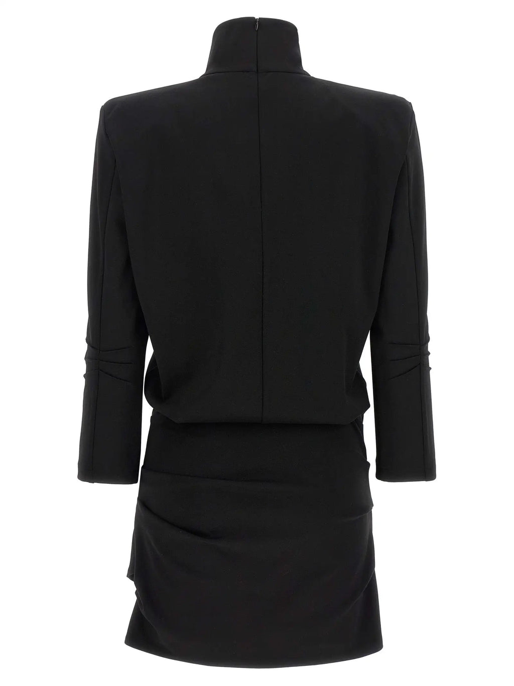 The Attico Black Viscose Short Dress