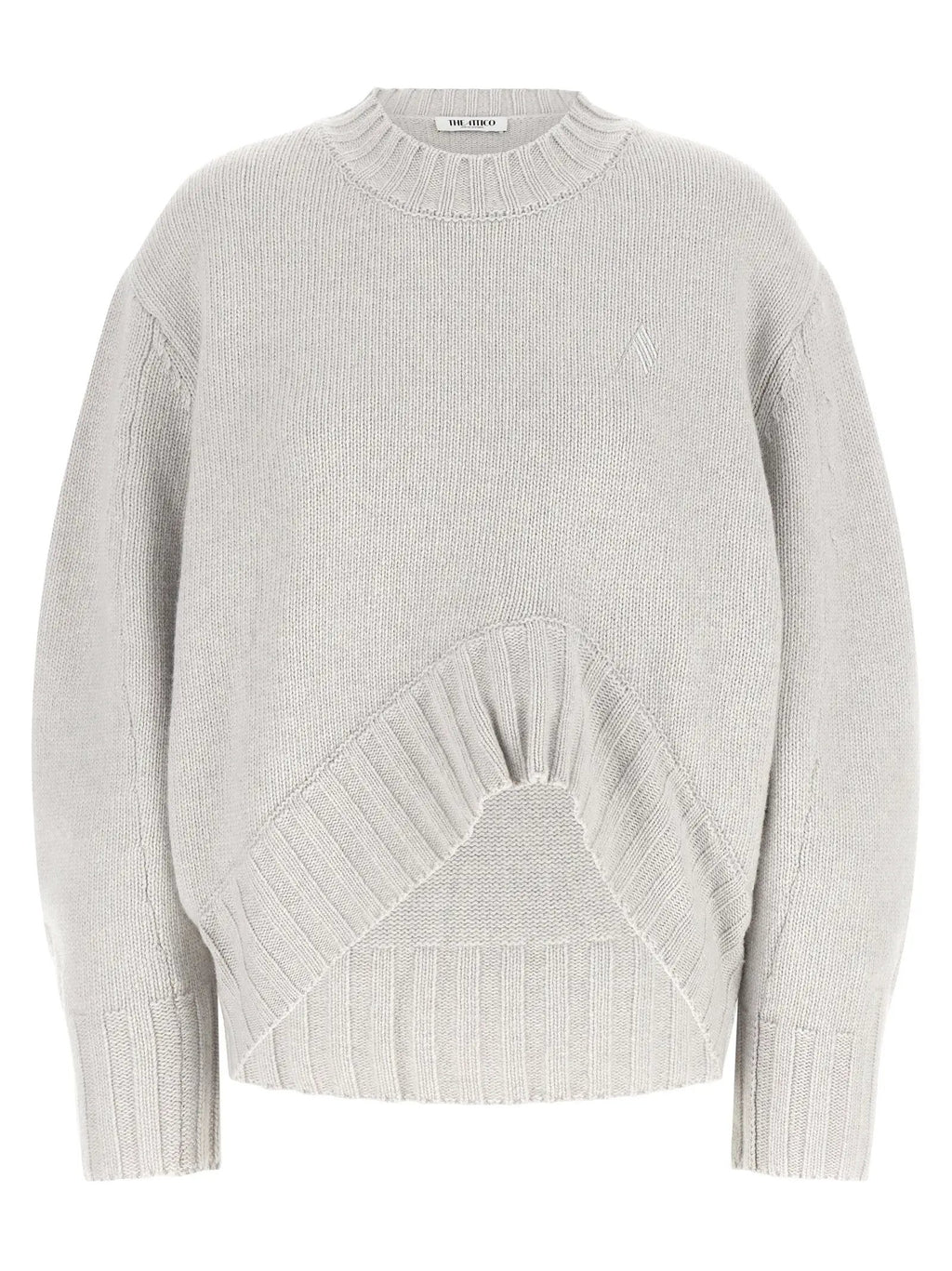 Le cardigan The Attico en laine vierge grise