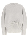 Le cardigan The Attico en laine vierge grise
